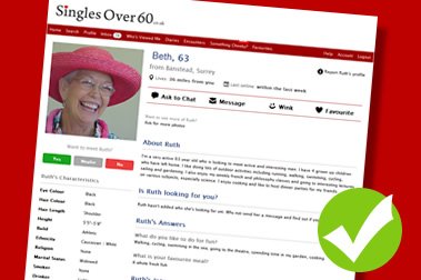 Pisanie dobrego randkowania online dla osób powyżej 60 roku życia Profil